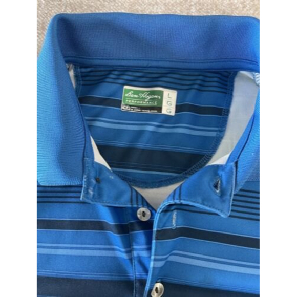Ben Hogan Performance Polo - Golf Shirt Size Large Men's Short Sleeve Blue - Picture 3 of 10